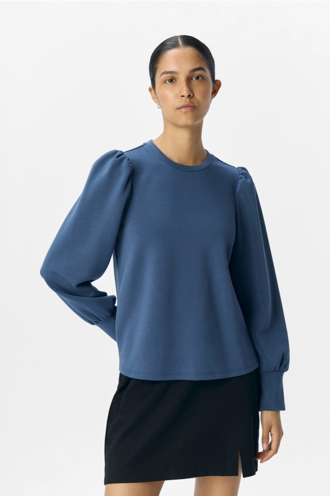 OBJANDREA RE L/S O-NECK TOP NOOS 23047103 Dark Denim